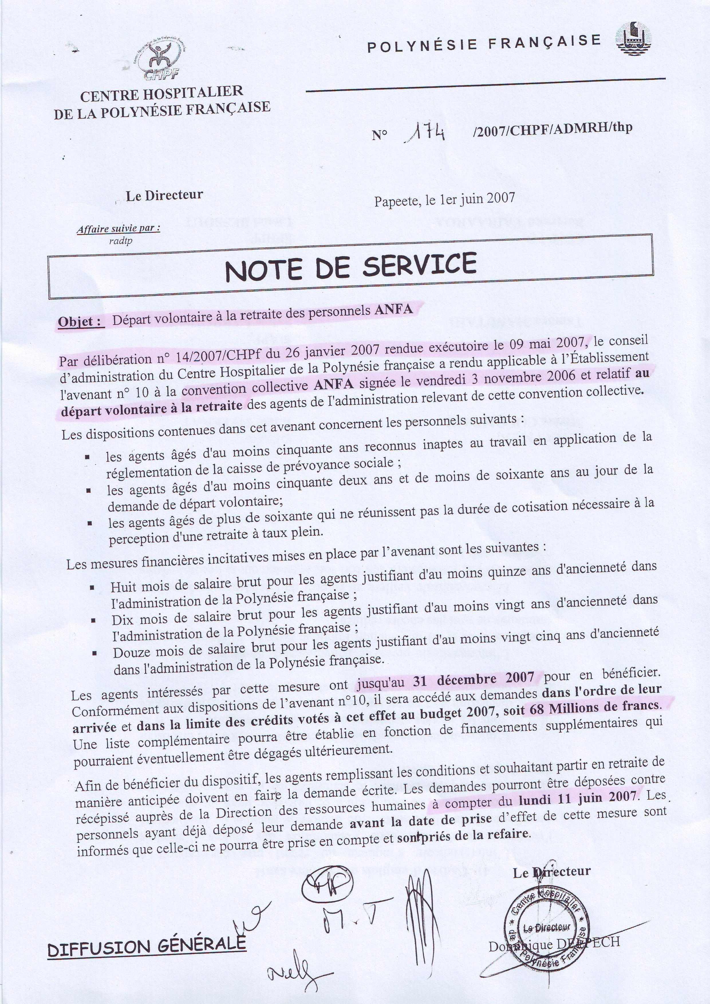 Exemple Personnel Note De Service Horaire De Travail  Note De Service